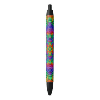 Rainbow  Psychedelic Fractal Kaleidoscope Zwarte Inkt Pen
