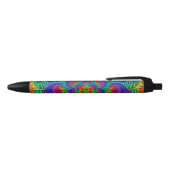 Rainbow  Psychedelic Fractal Kaleidoscope Zwarte Inkt Pen (Bovenkant)