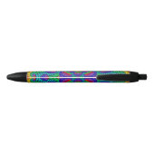 Rainbow  Psychedelic Fractal Kaleidoscope Zwarte Inkt Pen (Achterkant)