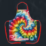 Rainbow Psychedelic Tie-Dye Apron Schort<br><div class="desc">Rainbow Psychedelic Tie-Dye Apron – Colorful Retro Kitchen Style Bring vibrant energy to your kitchen, grill, or craft space with this bold rainbow psychedelic tie-dye apron. Featuring a swirling explosion of bright rainbow colors in a classic retro tie-dye pattern, this apron adds a fun, groovy vibe to cooking, baking, barbecuing,...</div>