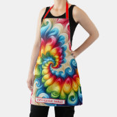 Rainbow Psychedelic Tie-Dye Apron Schort (Insitu)
