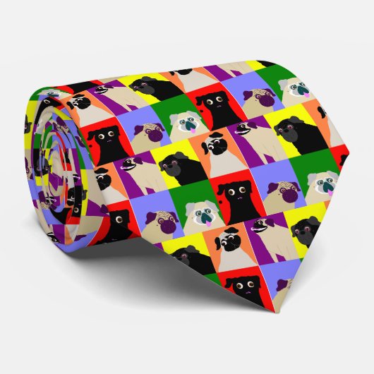 Rainbow-pugs Stropdas (Opgerold)