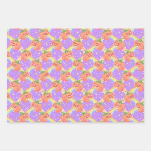 Rainbow Puking Pumpkin Halloween Inpakpapier Vel (Voorkant 3)