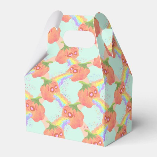 Rainbow Pumpkin Fun, Party Favoriet Bedankdoosjes (Achterkant)