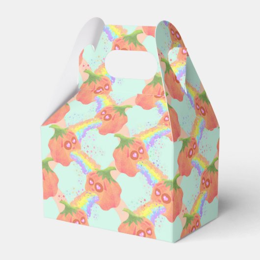 Rainbow Pumpkin Fun, Party Favoriet Bedankdoosjes (Voorkant Zijde)