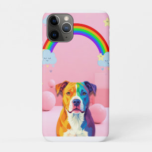 Rainbow Pup - Whimsical Dog Portrait with Pastel S Case-Mate iPhone Case