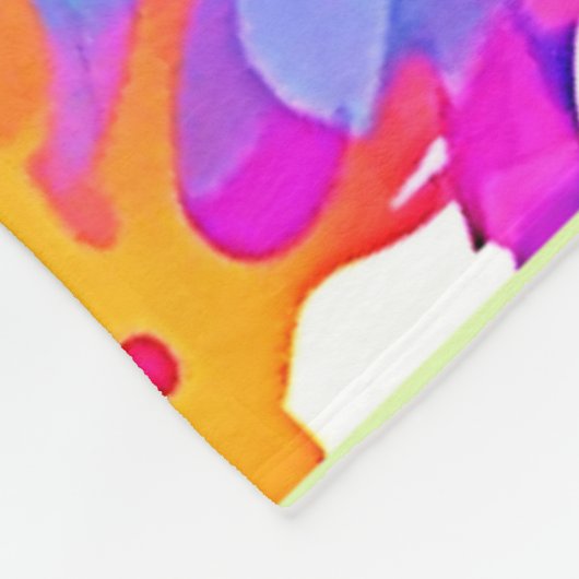 Rainbow Puppy Art Design Fleece Deken (Hoek)