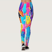 Rainbow Puppy Art Design Leggings (Achterkant)