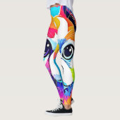 Rainbow Puppy Art Design Leggings (Links)
