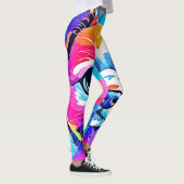 Rainbow Puppy Art Design Leggings (Rechts)