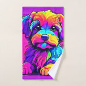 Rainbow Puppy kunstwerk Bad Handdoek (Handdoek)