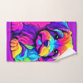 Rainbow Puppy kunstwerk Bad Handdoek (Handdoek)
