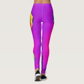 Rainbow Puppy kunstwerk Leggings (Achterkant)