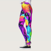 Rainbow Puppy kunstwerk Leggings (Links)