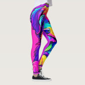 Rainbow Puppy kunstwerk Leggings (Rechts)
