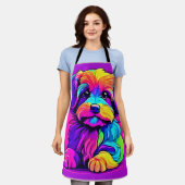 Rainbow Puppy kunstwerk Schort (Gedragen)