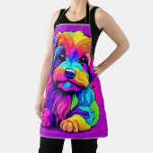 Rainbow Puppy kunstwerk Schort (Insitu)
