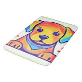 Rainbow Puppy Love Badmat (Gekanteld)