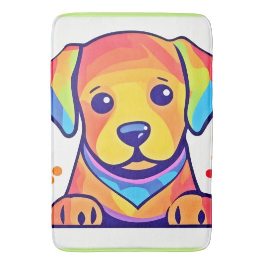 Rainbow Puppy Love Badmat (Voorkant Verticaal)