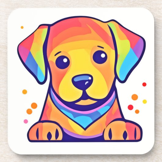 Rainbow Puppy Love Bier Onderzetter (Voorkant)