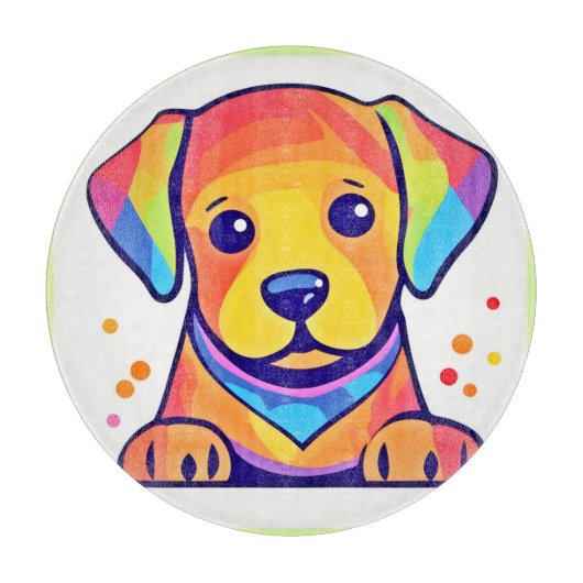 Rainbow Puppy Love Snijplank (Voorkant)