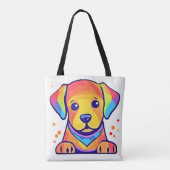 Rainbow Puppy Love Tote Bag (Achterkant)