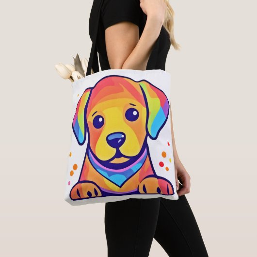 Rainbow Puppy Love Tote Bag (Dichtbij)