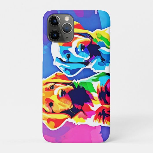 Rainbow Pups: een speels duo Case-Mate iPhone Case (Achterkant)