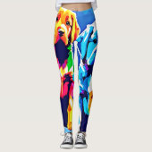 Rainbow Pups: een speels duo Leggings (Voorkant)