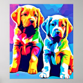Rainbow Pups: een speels duo Poster (Voorkant)
