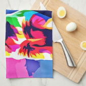 Rainbow Pups: een speels duo Theedoek (Quarter Fold)