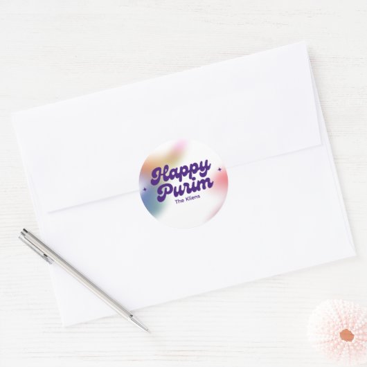 Rainbow Purim Label (Envelop)
