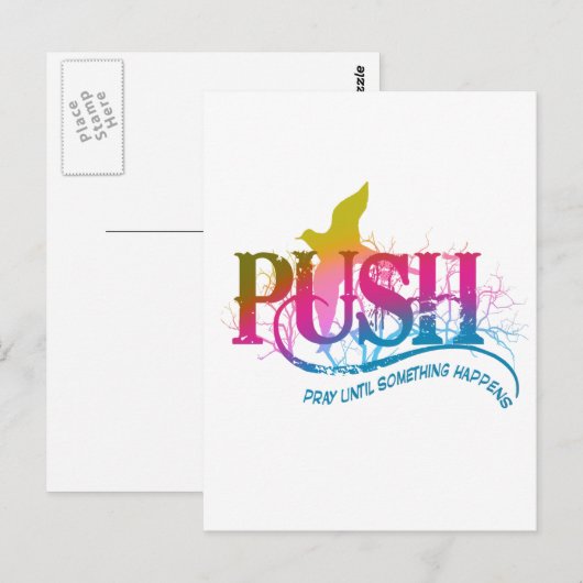 Rainbow PUSH Briefkaart (Voorkant / Achterkant)