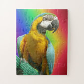 Rainbow Puzzle: Grappig praten Parrot Legpuzzel (Verticaal)