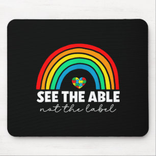Rainbow Puzzle Hart Zie Het Vermogen Niet Het Etik Muismat
