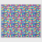 Rainbow Puzzle Pattern Autism Awareness Cadeaupapier (Vlak)