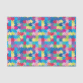 Rainbow Puzzle Pattern Autism Awareness Tissuepapier (Voorkant)