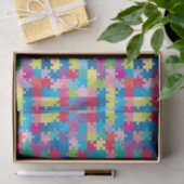 Rainbow Puzzle Pattern Autism Awareness Tissuepapier (Geschenk)