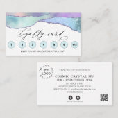 *~* Rainbow QR LOGO Rewards Dank u Loyalty Kaart (Voorkant / Achterkant)