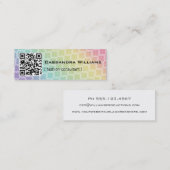 Rainbow Quatrefoil QR CODE Mini Visitekaartjes (Voorkant / Achterkant)