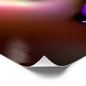 Rainbow Queen Glow Haar Zwart Melanine Afro Perfect Poster (Hoek)