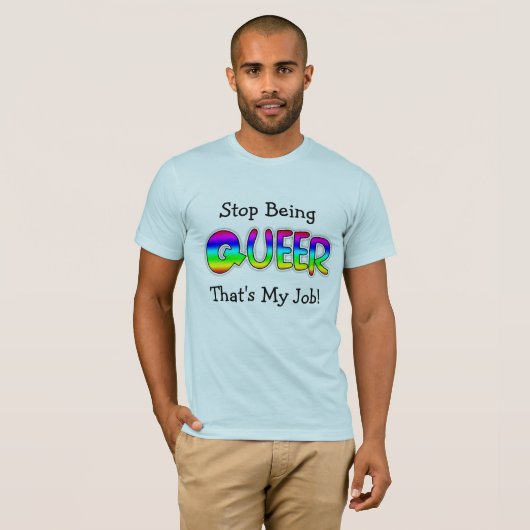 Rainbow Queer LGBT Pride Shirt (Voorkant volledig)