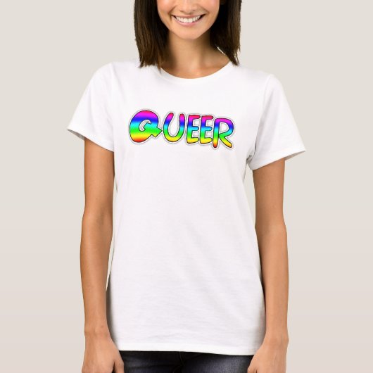 Rainbow Queer LGBT Pride Shirt (Voorkant)