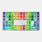Rainbow Quilt Desk Mat (Keyboard & Muis)