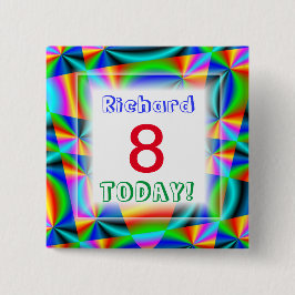 Rainbow Quilt  leeftijd Vierkante Button 5,1 Cm