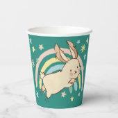 Rainbow Rabbit Paper Cups Papieren Bekers (Achterkant)