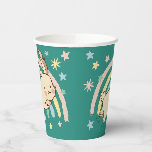 Rainbow Rabbit Paper Cups Papieren Bekers (Links)