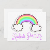 Rainbow Radiate Radiate positivity, positieve ment Briefkaart (Voorkant / Achterkant)
