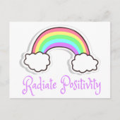 Rainbow Radiate Radiate positivity, positieve ment Briefkaart (Voorkant)
