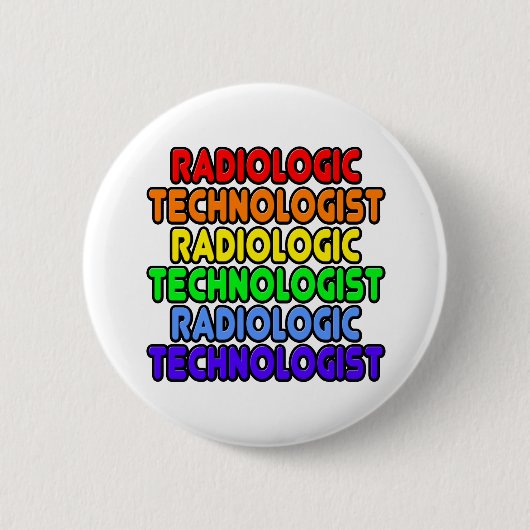 Rainbow Radiologic Technoloog Ronde Button 5,7 Cm (Voorkant)